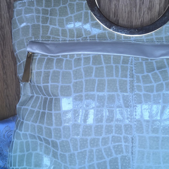 Vintage alligator print leather handbag - Picture 10 of 10